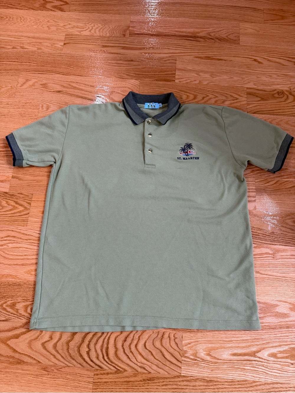 Vintage St. Maarten Carribean Polo Shirt Mens Size XL